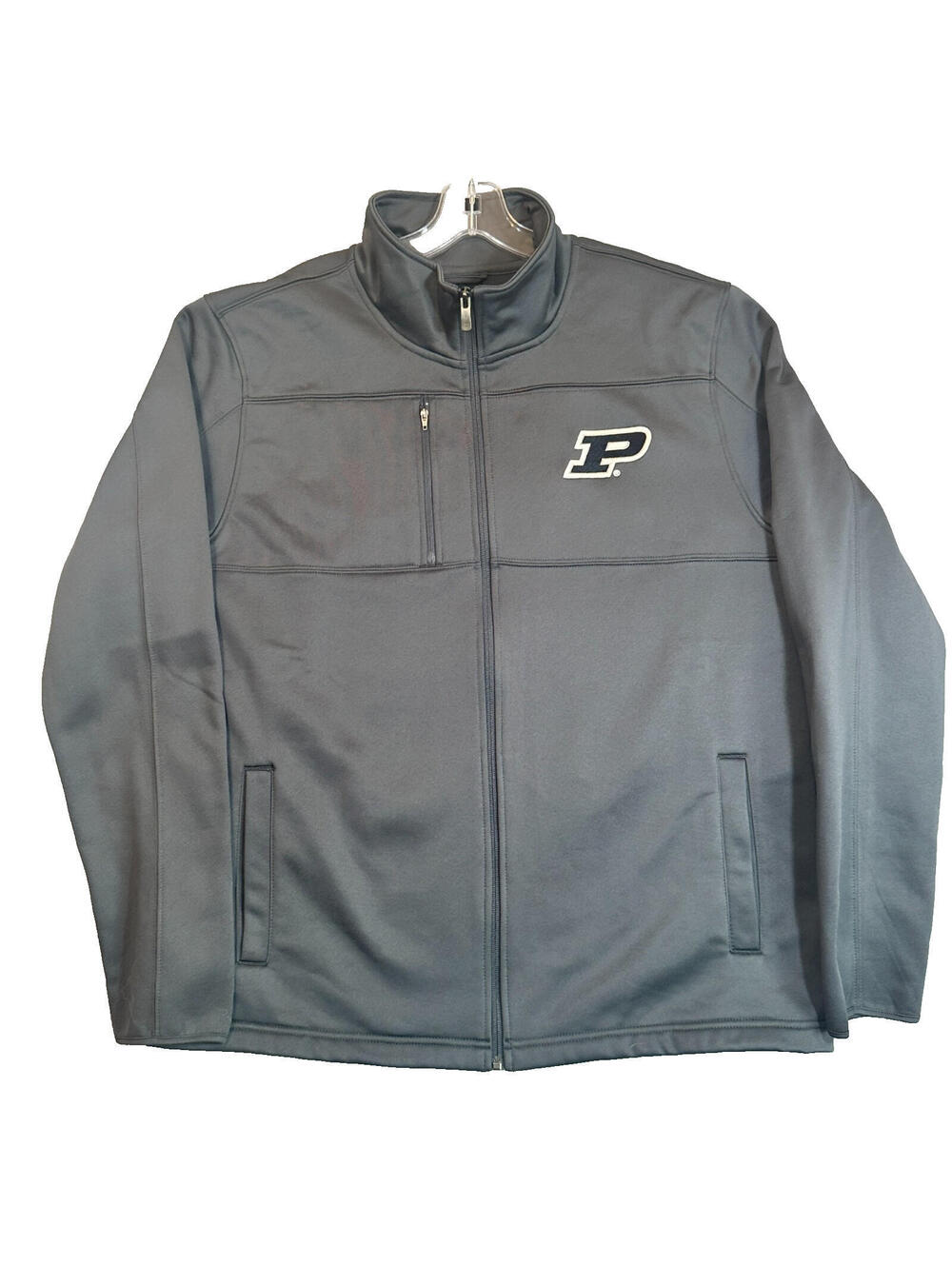 Purdue Boilermakers Full Zip Jacket Men’s Gray Performance Softshell - Large NWT